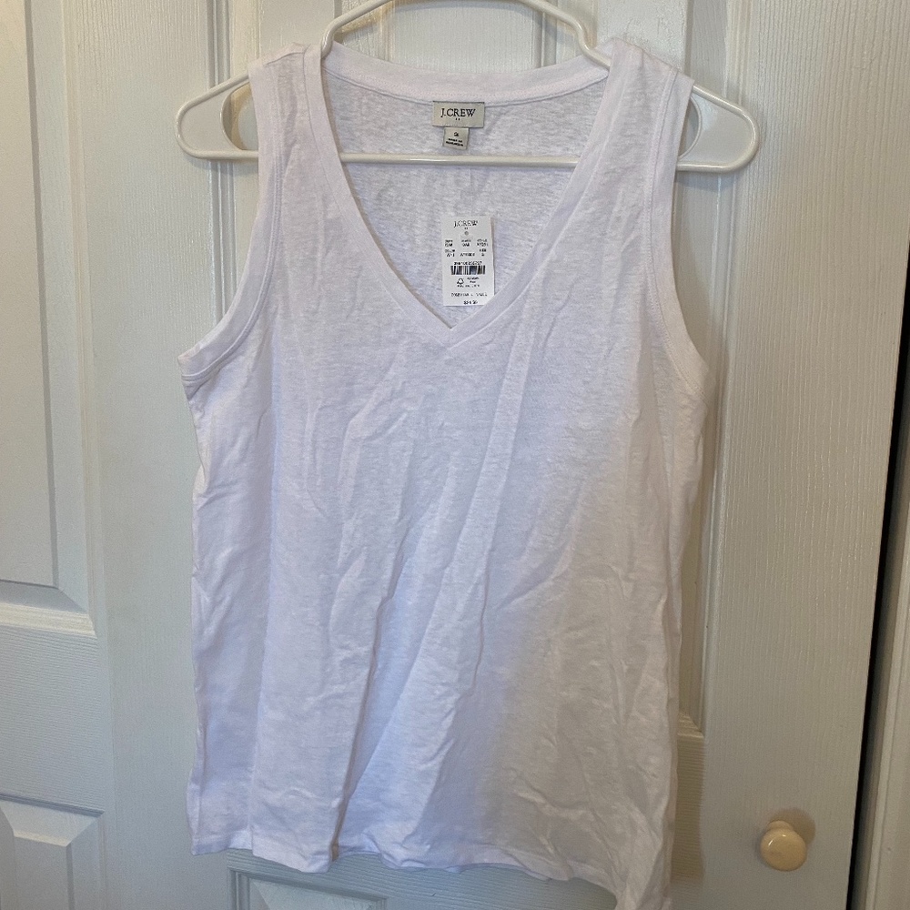 White J Crew Tank Top-New With Tags
